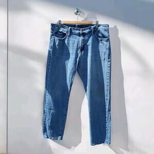 Lucky Brand 221 Original Straight Jeans Men’s 38x32 Dark Wash Mid Rise Denim